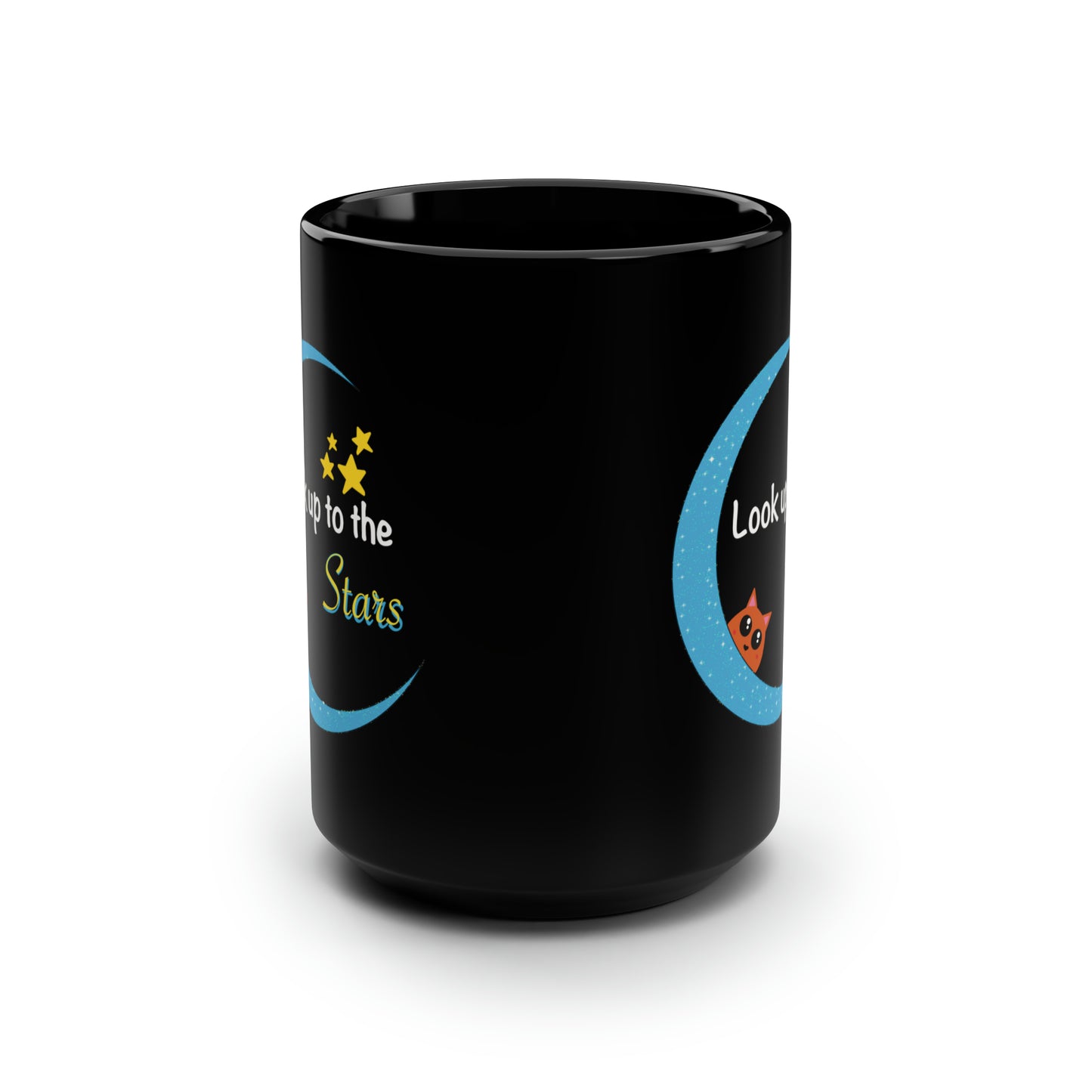 Look Up to the Stars - 15 oz. Black Mug