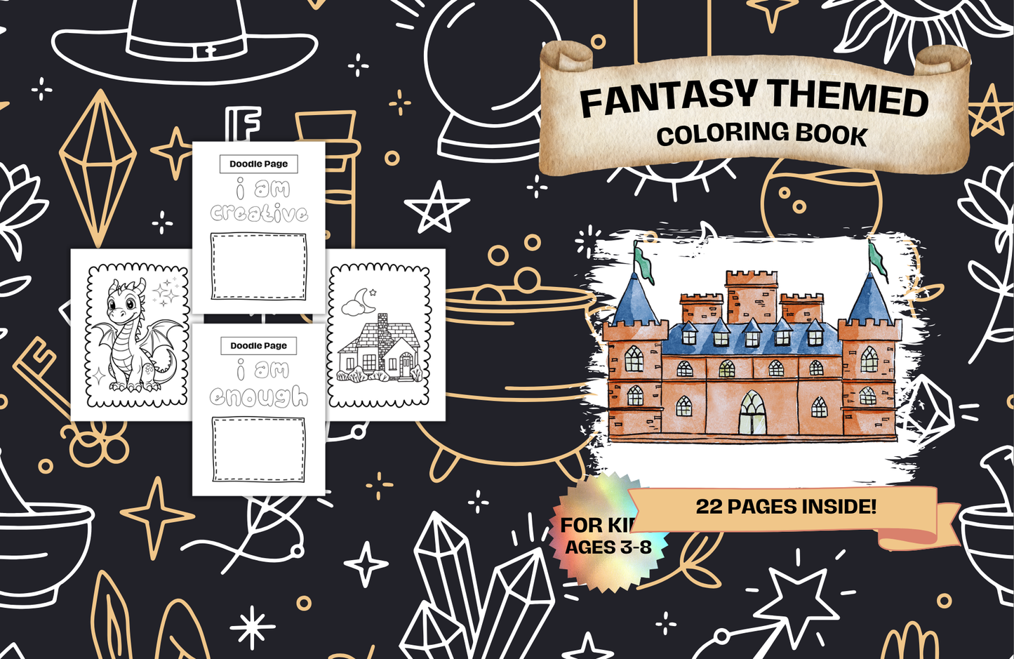 It's a Fantasy! Children's Coloring Book for Kids 3-8