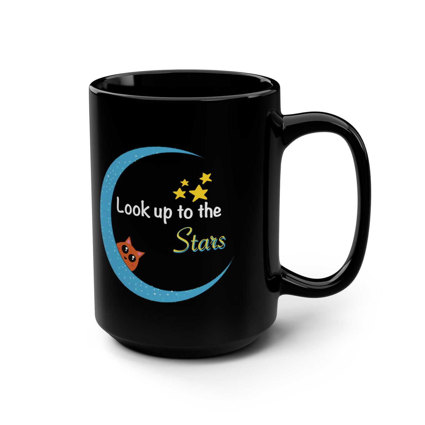 Look Up to the Stars - 15 oz. Black Mug