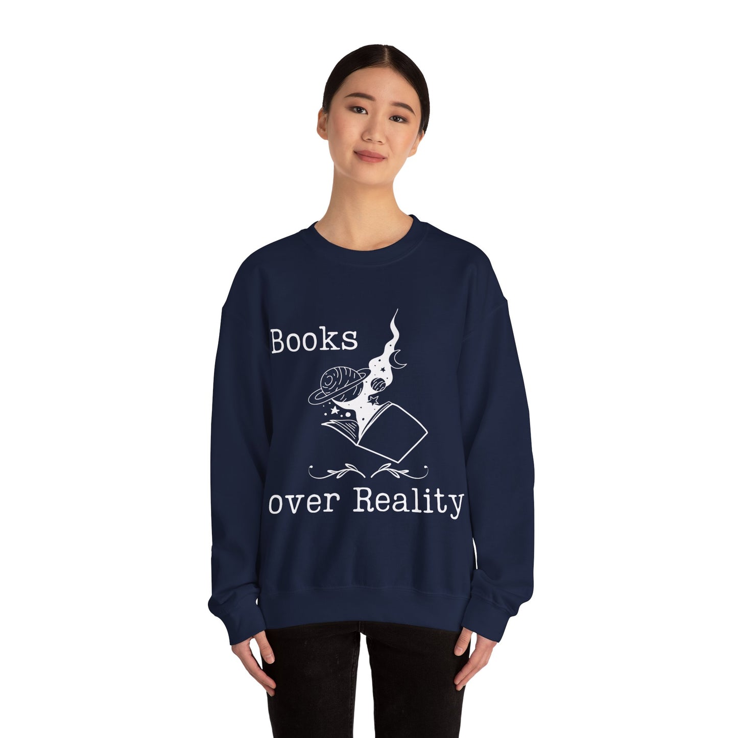 Books Over Reality Crewneck Sweatshirt