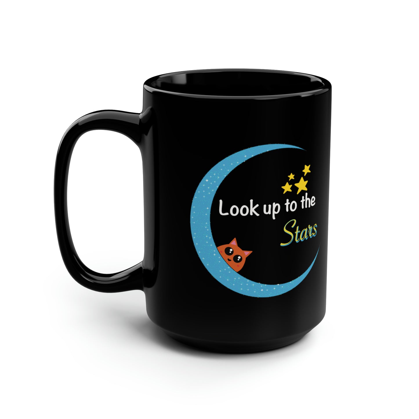 Look Up to the Stars - 15 oz. Black Mug