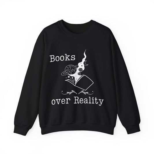 Books Over Reality Crewneck Sweatshirt