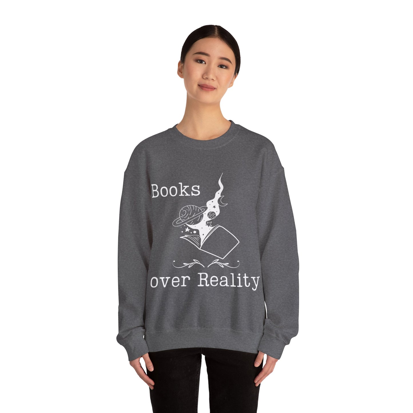 Books Over Reality Crewneck Sweatshirt