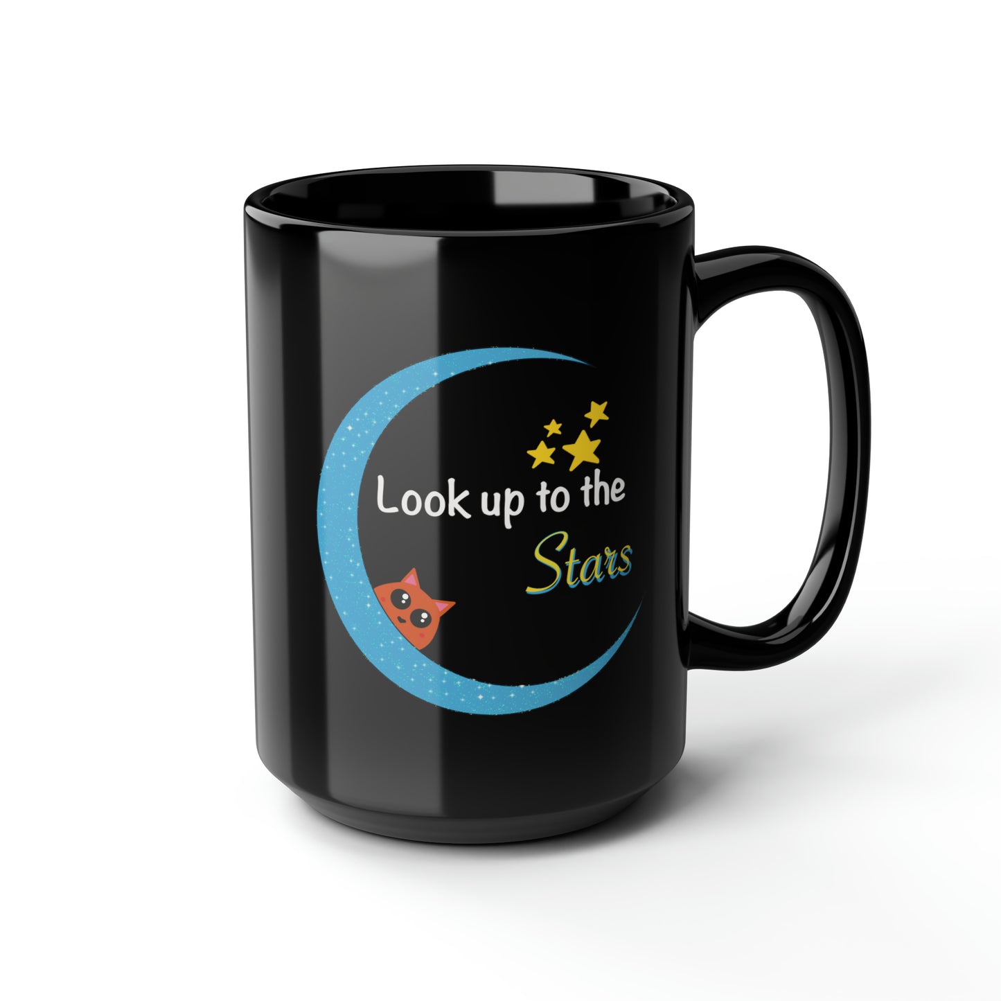 Look Up to the Stars - 15 oz. Black Mug